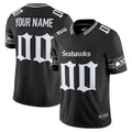 Custom S.Seahawks Active Player Black 2025 F.U.S.E. 'Gothic Rain City Shadows Edition' Vapor Limited Stitched Jersey