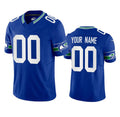 Custom S.Seahawks Active Player Royal 2023 F.U.S.E. Vapor Limited Throwback Stitched Jersey