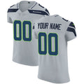 Custom S.Seahawks Elite Grey Vapor Untouchable Alternate Jersey