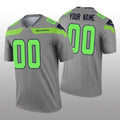Custom S.Seahawks Gray Inverted Legend Jersey