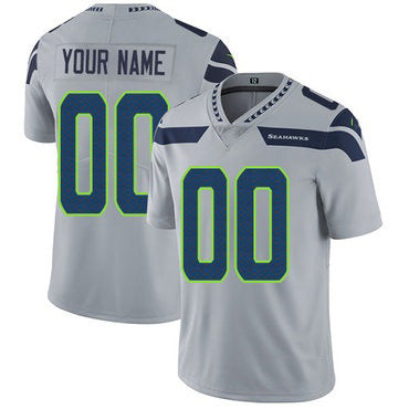 Custom S.Sehawks Gray Vapor Untouchable Player Limited Jersey