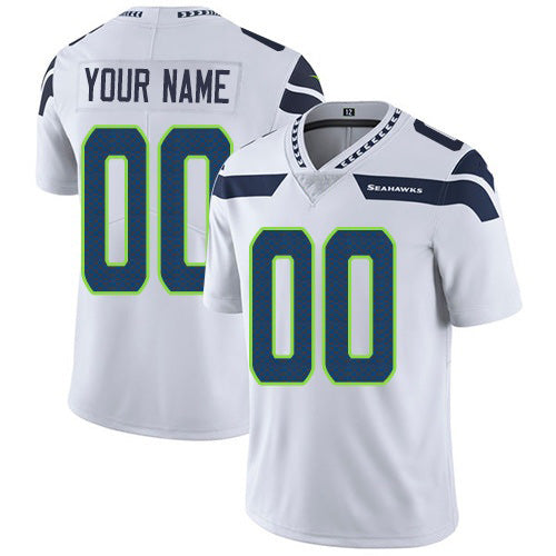 Custom S.Sehawks White Vapor Untouchable Player Limited Jersey