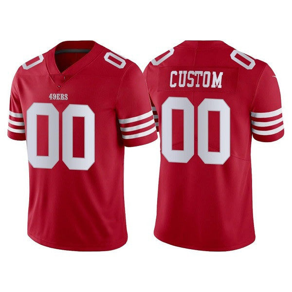 Custom SF.49ers 2022 New Scarlet Vapor Untouchable Stitched Football Jersey