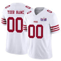 Custom SF.49ers Active Player White 2024 F.U.S.E. LVIII Patch Vapor Untouchable Limited Stitched Jersey