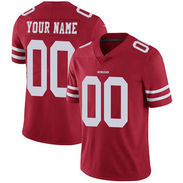 Custom SF.49ers Home Red Vapor Untouchable Limited Jersey