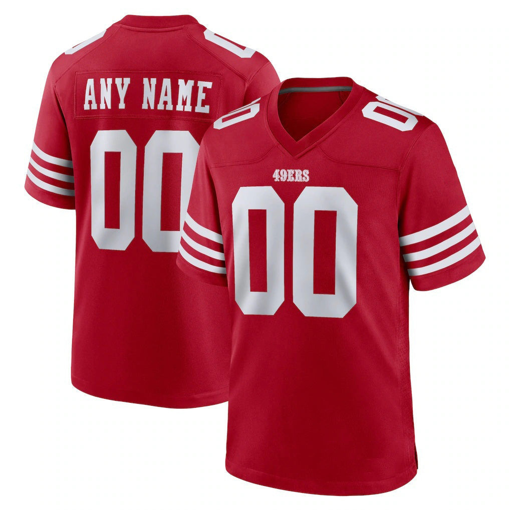 Custom SF.49ers Scarlet Jersey