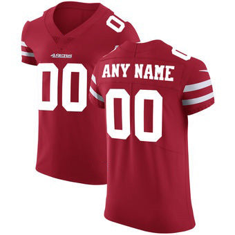 Custom SF.49ers Scarlet Vapor Untouchable Elite Jersey