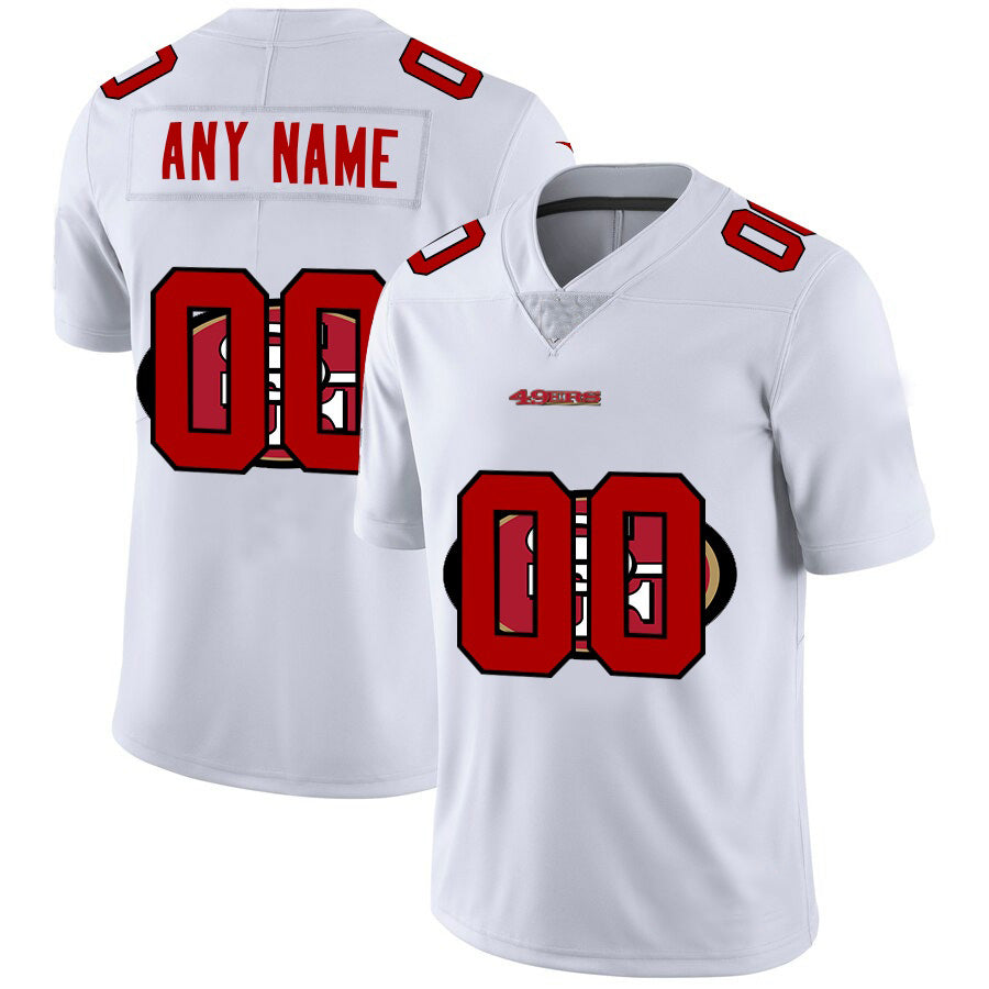 Custom SF.49ers White Team Big Logo Vapor Untouchable Limited Jersey