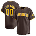 Custom San Diego Padres Brown 2024 Away Limited Stitched Baseball Jersey