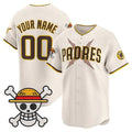 Custom San Diego Padres x One Piece Cream Vapor Premier Limited Jersey - Stitched Baseball Jersey