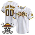 Custom San Diego Padres x One Piece White Vapor Premier Limited Jersey - Stitched Baseball Jersey