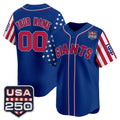 Custom San Francisco Giants America 250 Edition Vapor Premier Limited Royal Stitched Baseball Jersey