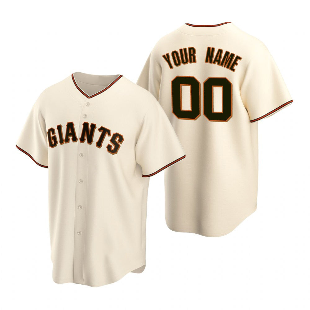 Custom San Francisco Giants Cream Stitched Cool Base Home Baseball Jersey