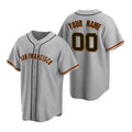 Custom San Francisco Giants Gray Stitched Cool Base Road Baseball Jersey