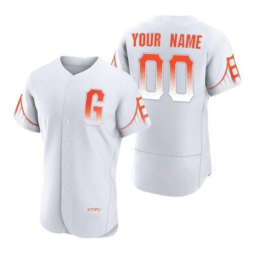 Custom San Francisco Giants White 2021 City Connect Flex Baseball Jersey