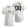 Custom San Francisco Giants White Stitched Flex Base Golden Edition Baseball Jersey