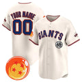 Custom San Francisco Giants x Dragon Ball Cream Vapor Premier Limited Jersey - All Stitched Baseball Jersey
