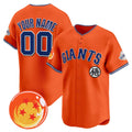 Custom San Francisco Giants x Dragon Ball Orange Vapor Premier Limited Jersey - All Stitched Baseball Jersey