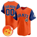Custom San Francisco Giants x Dragon Ball Royal Orange Vapor Premier Limited Jersey - All Stitched Baseball Jersey