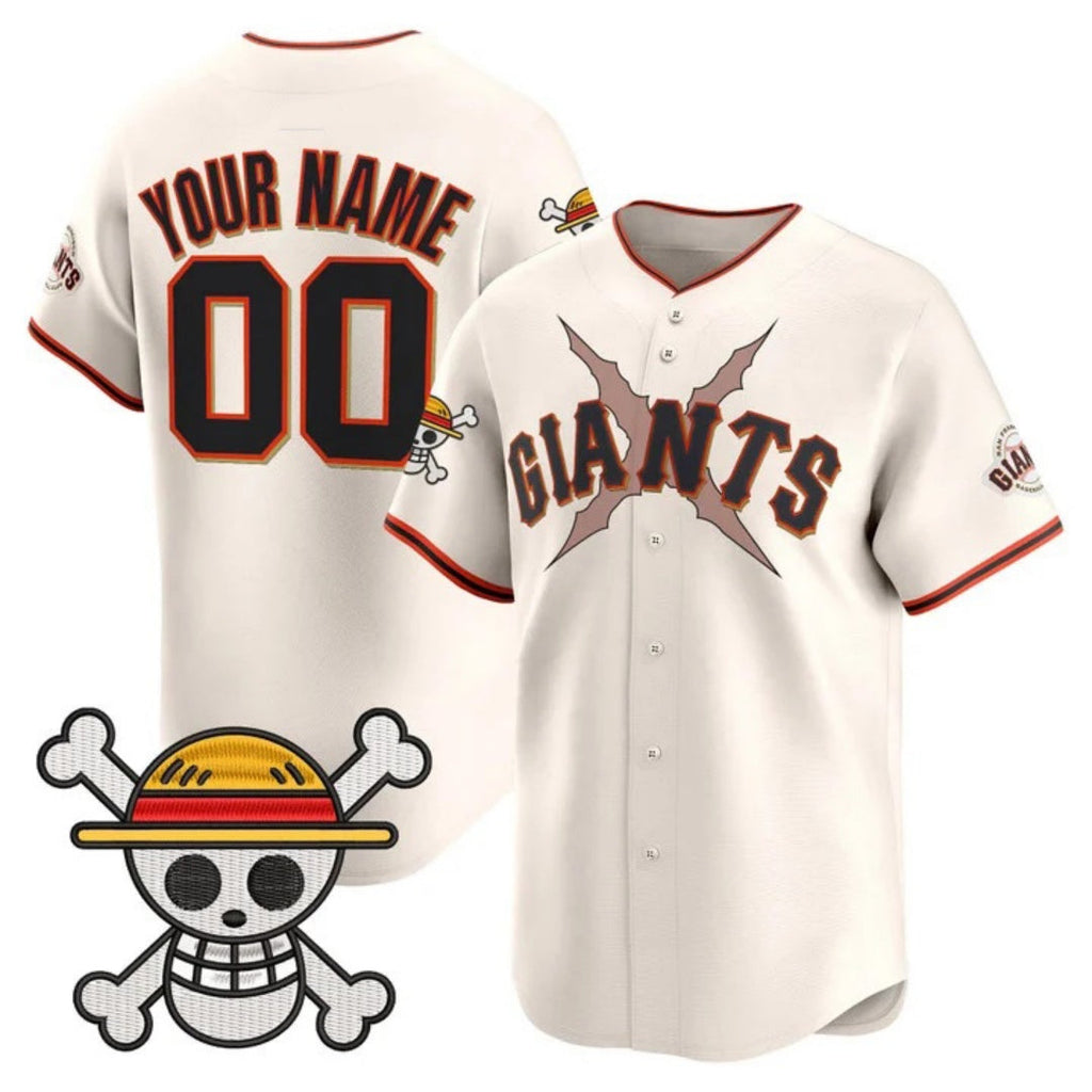 Custom San Francisco Giants x One Piece Cream Vapor Premier Limited Jersey - Stitched Baseball Jersey