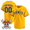 Custom San Francisco Giants x One Piece Gold Vapor Premier Limited Jersey - Stitched Baseball Jersey
