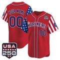 Custom Seattle Mariners  America 250 Edition Vapor Premier Limited Red Stitched Baseball Jersey