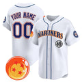 Custom Seattle Mariners x Dragon Ball White Vapor Premier Limited Jersey - All Stitched Baseball Jersey