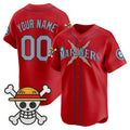 Custom Seattle Mariners x One Piece Red Vapor Premier Limited Jersey - Stitched Baseball Jersey