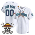 Custom Seattle Mariners x One Piece White Vapor Premier Limited Jersey - Stitched Baseball Jersey