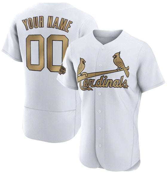 Custom St. Louis Cardinals Active Player White 2022 All-Star Flex Base Stitched Baseball Jersey