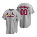 Custom St. Louis Cardinals Gray Stitched Cool Base Road Baseball Jersey