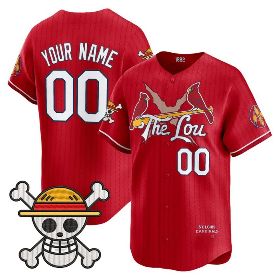 Custom St. Louis Cardinals x One Piece Red Vapor Premier Limited Jersey - Stitched Baseball Jersey