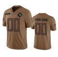 Custom T.Titans Active Player Brown 2023 Salute To Service Stitched Jersey
