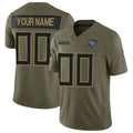 Custom T.Titans Active Player Olive 2025 F.U.S.E. Salute to Service Limited Stitched Jersey