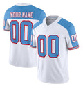 Custom T.Titans Active Player White Blue 2023 F.U.S.E. Vapor Limited Throwback Stitched Jersey