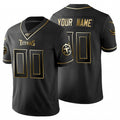 Custom T.Titans Black Golden Limited 100 Jersey