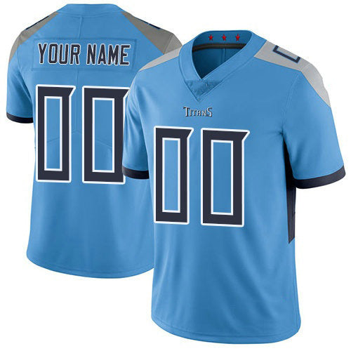Custom T.Titans Light Blue Alternate Vapor Untouchable Limited Jersey