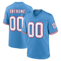 Custom T.Titans Light Blue Oilers Throwback Game Jersey