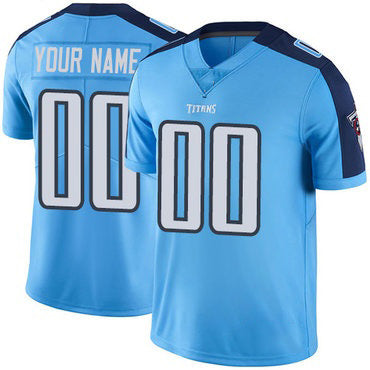 Custom T.Titans Light Blue Vapor Untouchable Player Limited Jersey