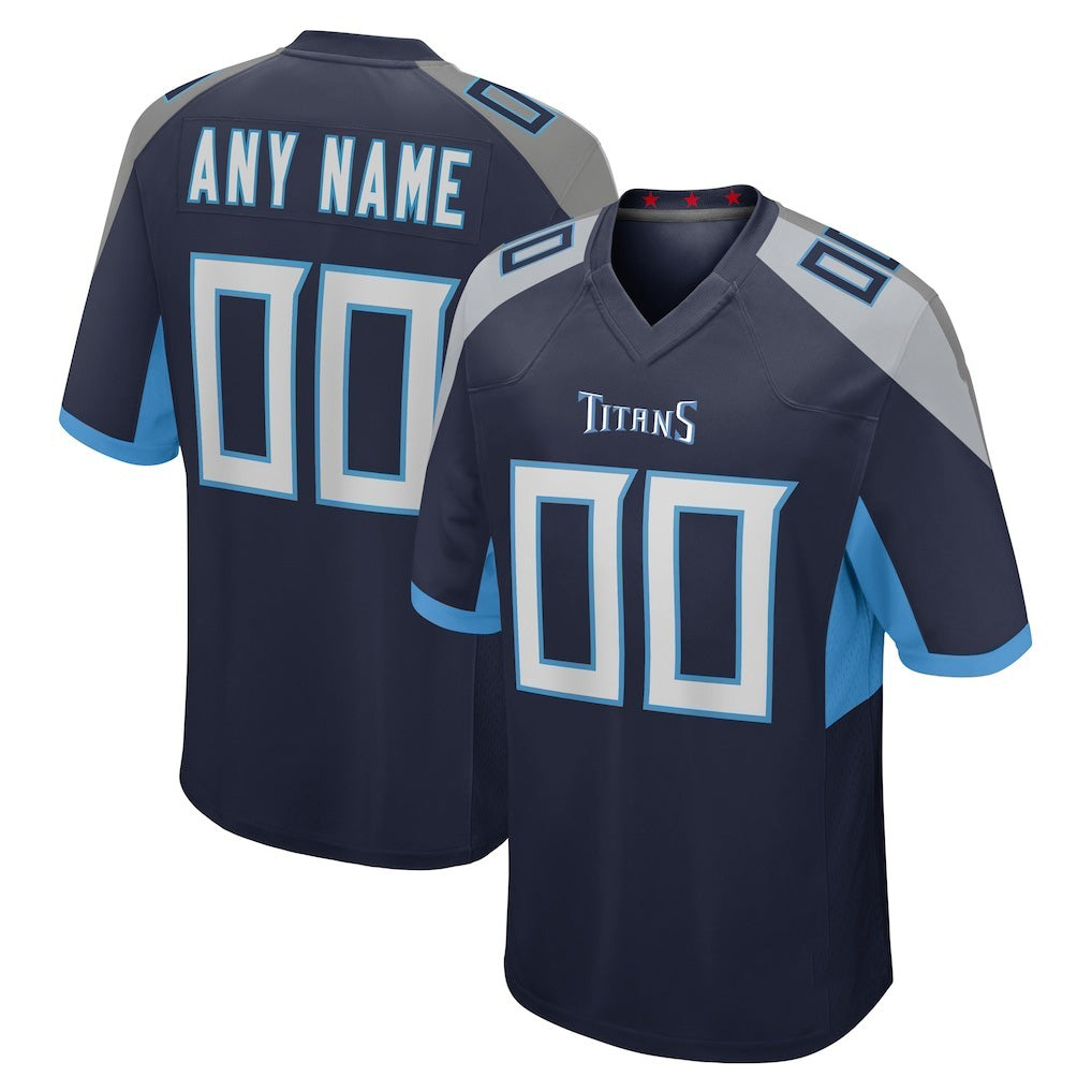 Custom T.Titans Navy Jersey