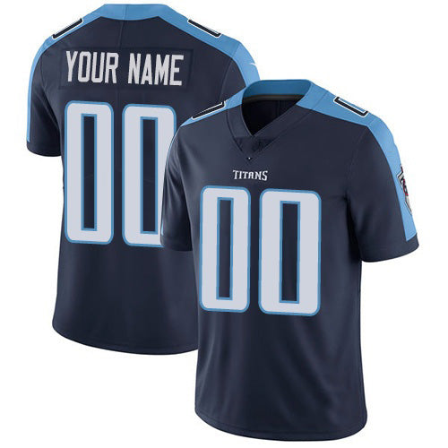 Custom T.Titans Navy Vapor Untouchable Player Limited Jersey