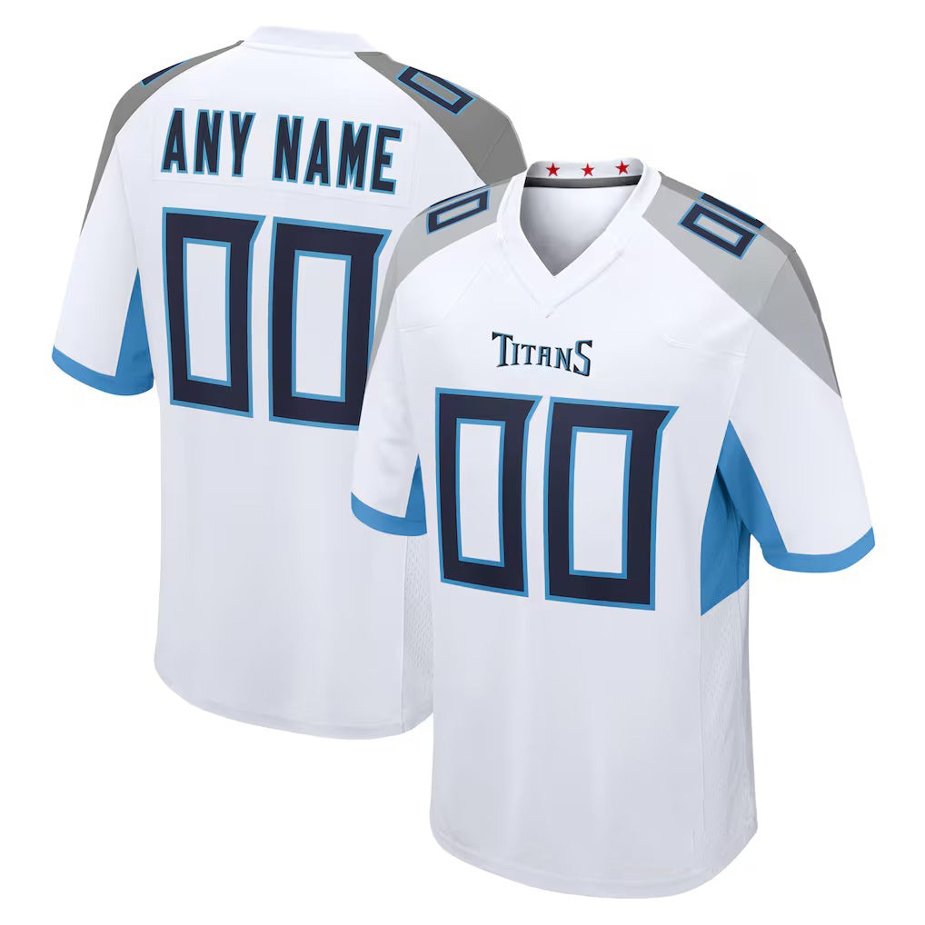 Custom T.Titans White Game Jersey