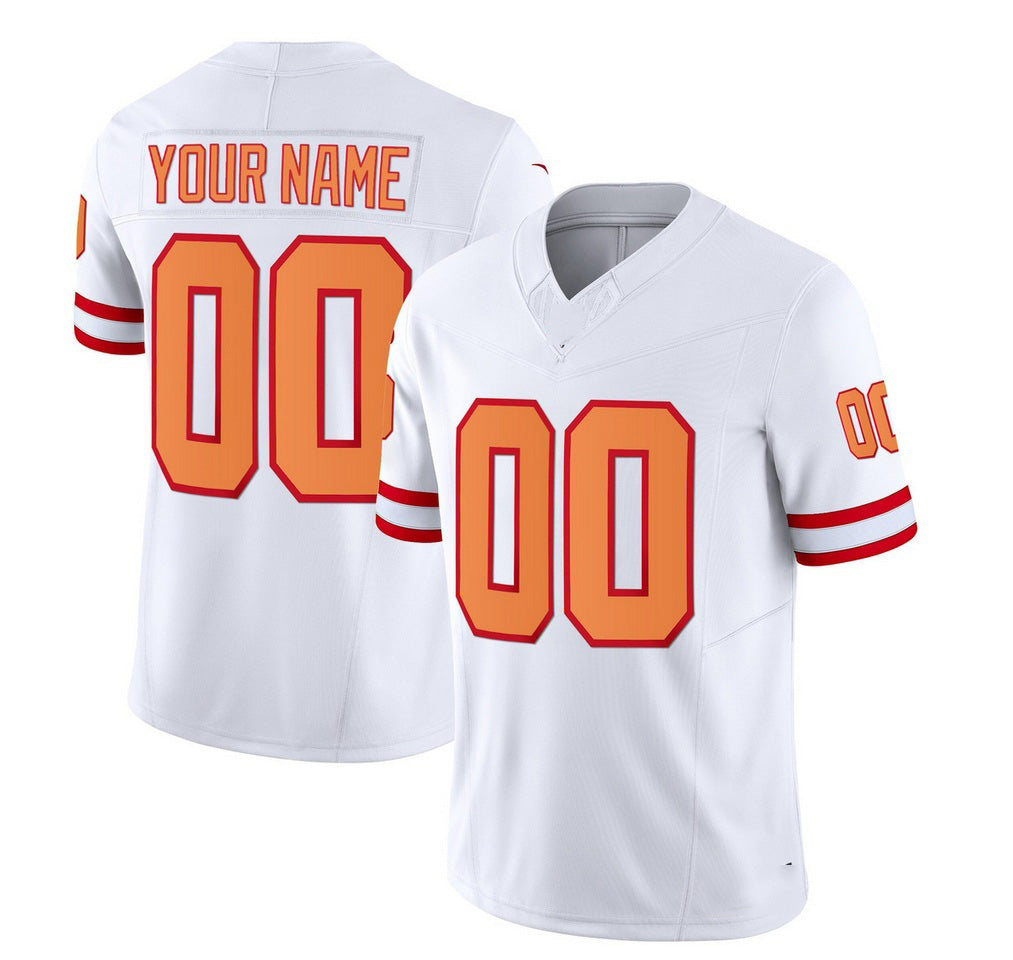 Custom TB.Buccaneers Active Player 2023 F.U.S.E. White Throwback Limited Stitched Jersey