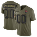 Custom TB.Buccaneers Active Player Olive 2025 F.U.S.E. Salute to Service Limited Stitched Jersey
