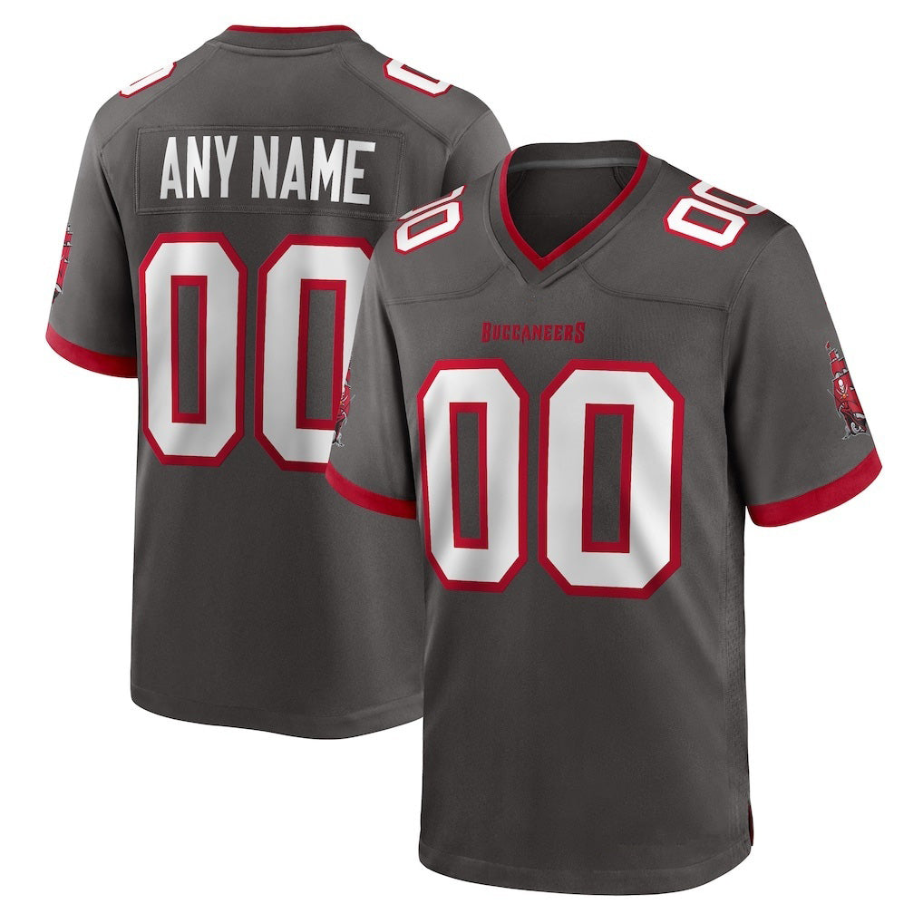 Custom TB.Buccaneers Pewter Alternate Game Jersey
