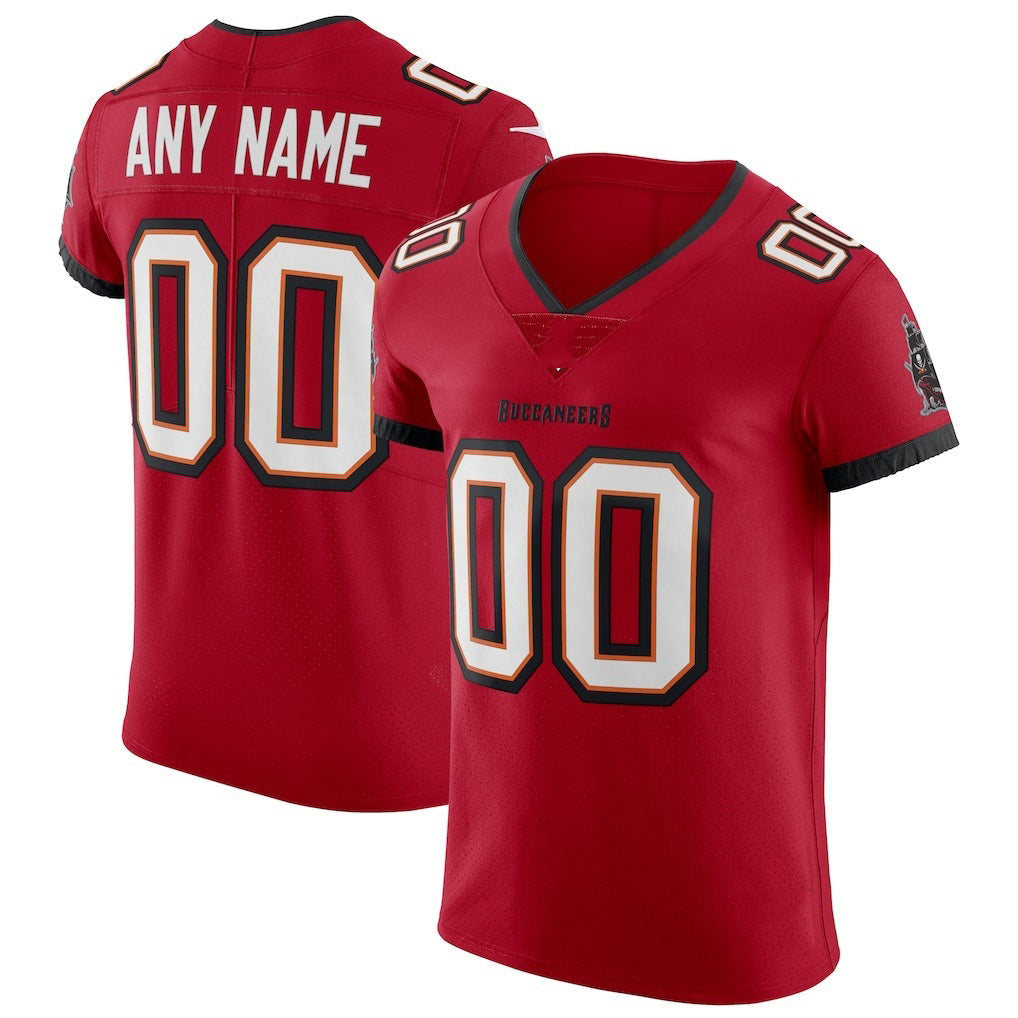 Custom TB.Buccaneers Red Vapor Elite Jersey