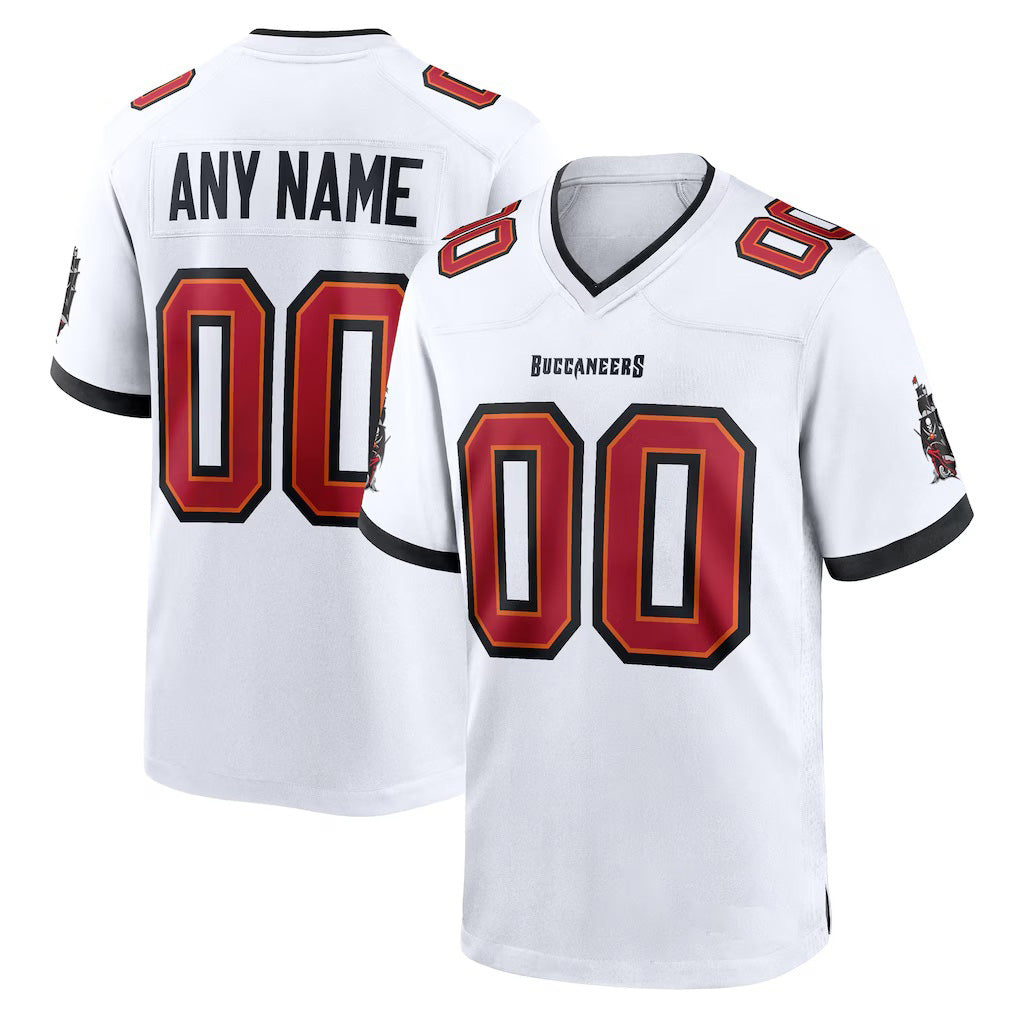 Custom TB.Buccaneers White White Game Jersey