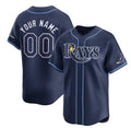 Custom Tampa Bay Rays Active Player Navy Away Limited Stitched Baseball Jersey