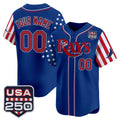 Custom Tampa Bay Rays America 250 Edition Vapor Premier Limited Royal Stitched Baseball Jersey