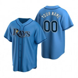 Custom Tampa Bay Rays Light Blue Stitched Cool Baseball Jersey